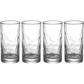 Wrovz Tall Hammered Highball Glasses 14 oz Clear Set of 4 - Product view
