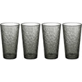 Wrovz Tapered Hammered Cooler Glasses 16 oz Smoke Set of 4 - Product view